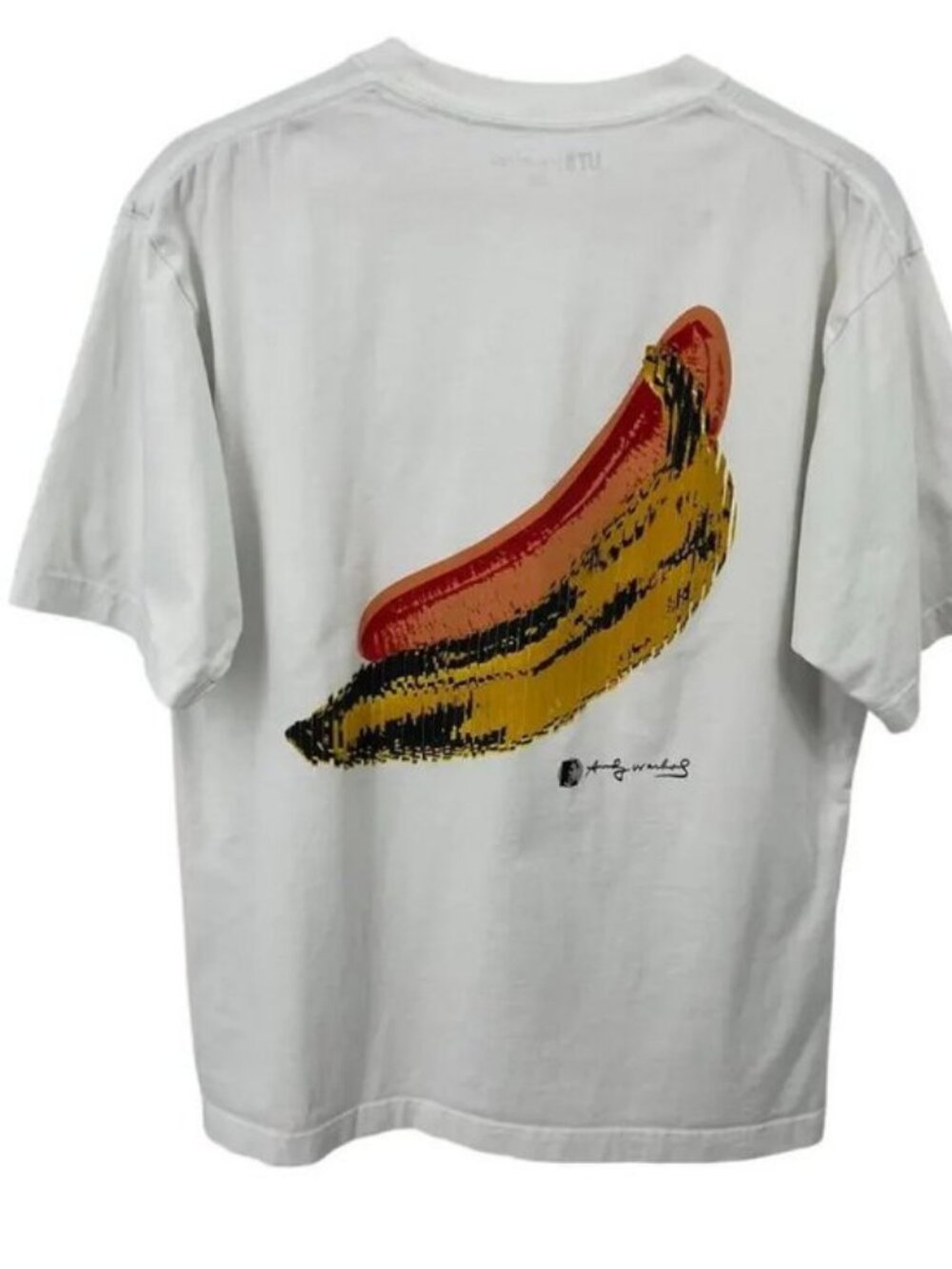 Uniqlo UT Andy Warhol Kosuke Kawamura Tee White Banana Anybody Can Do What I Do